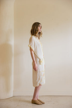 Antique 1920s art deco silk lingerie robe