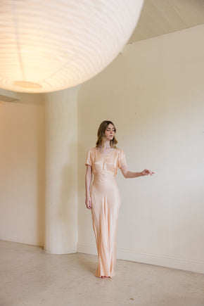 1930s barbizon satin slip dress