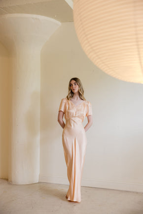 1930s barbizon satin slip dress
