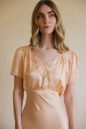 1930s barbizon satin slip dress