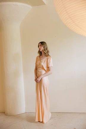 1930s barbizon satin slip dress