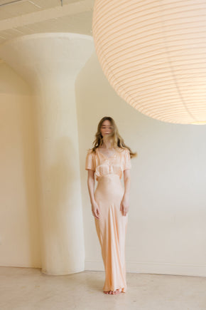 1930s barbizon satin slip dress
