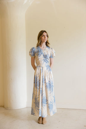 1930s silk fern print dress