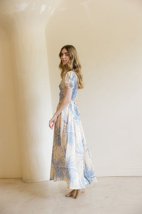1930s silk fern print dress