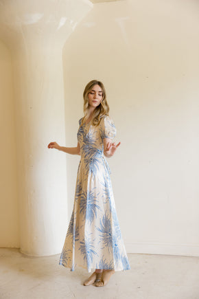 1930s silk fern print dress