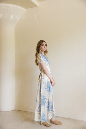 1930s silk fern print dress