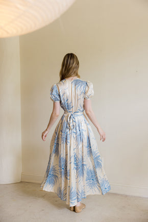 1930s silk fern print dress