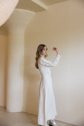 Antique 1910 linen eyelet gown