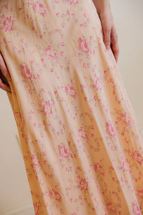 1930s floral printed silk nightgown