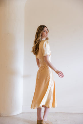 Antique 1940s satin cocktail dress