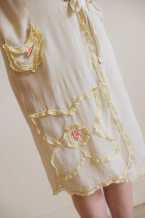 Antique 1920s art deco silk lingerie robe