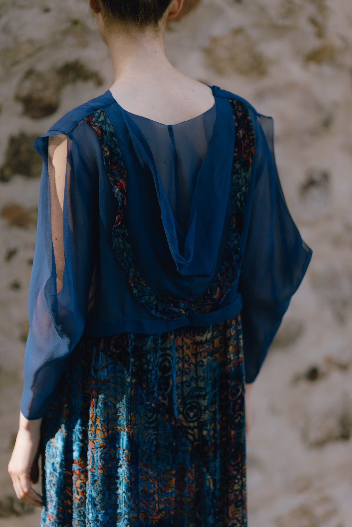 1922 cut velvet afternoon dress