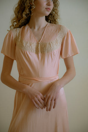 1930s french silk lace nightgown