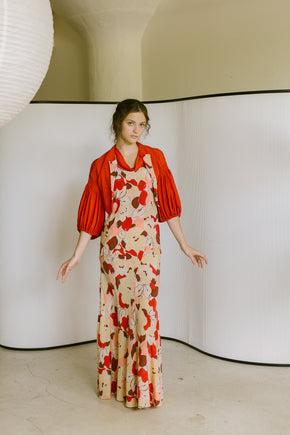1930s silk crepe dress set