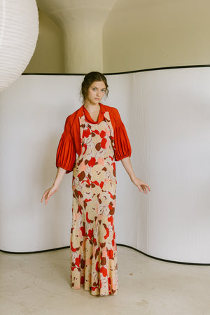 1930s silk crepe dress set