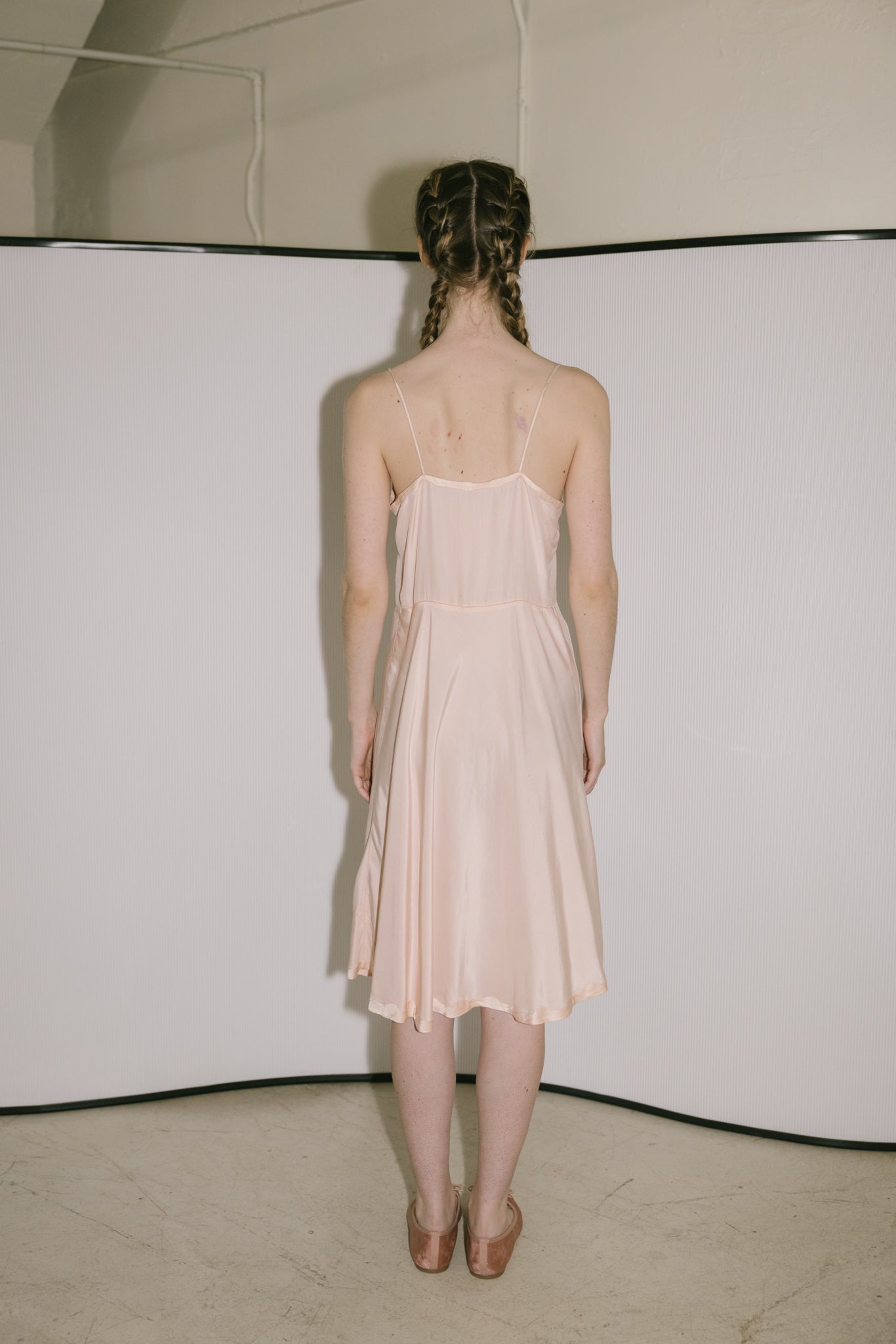 1930s silk monogrammed slip, France