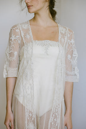 1920s whitework net dress
