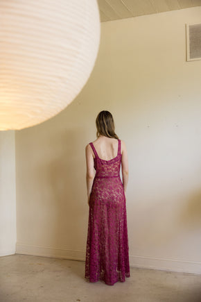 1930s lace evening gown set