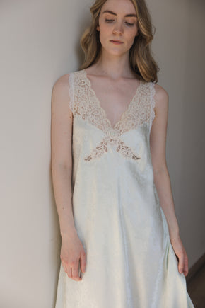 Vintage mid century damask dior nightgown