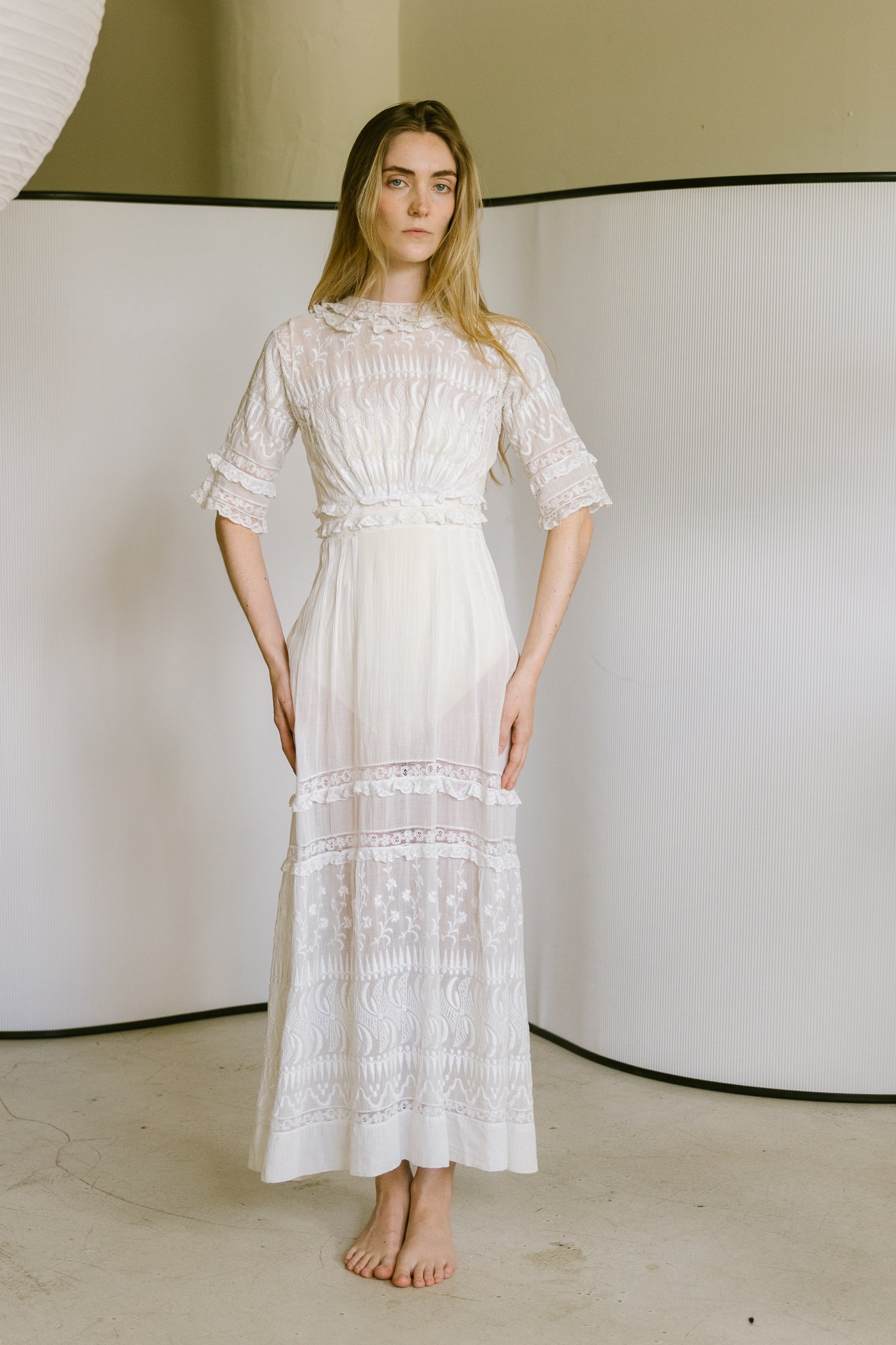1910s Edwardian lawn gown