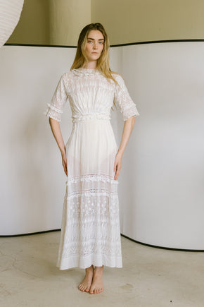 1910s Edwardian lawn gown
