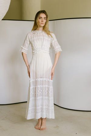1910s Edwardian lawn gown