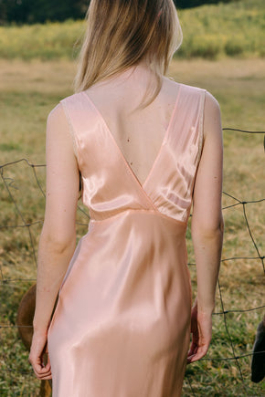 1930s satin chiffon lace nightgown