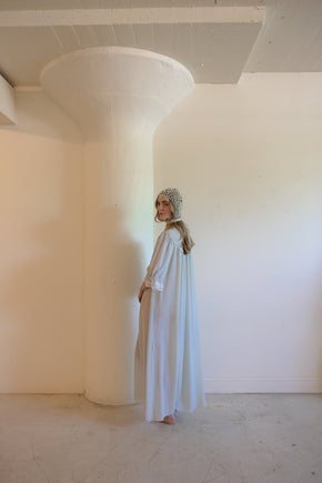 1930s French crepe chiffon lace nightgown