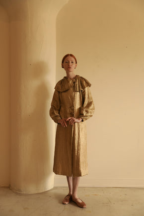 1930s bamboo lamé Pierrot coat