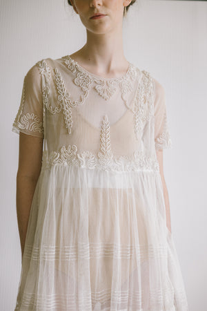 1913 soutache tulle appliqué dress