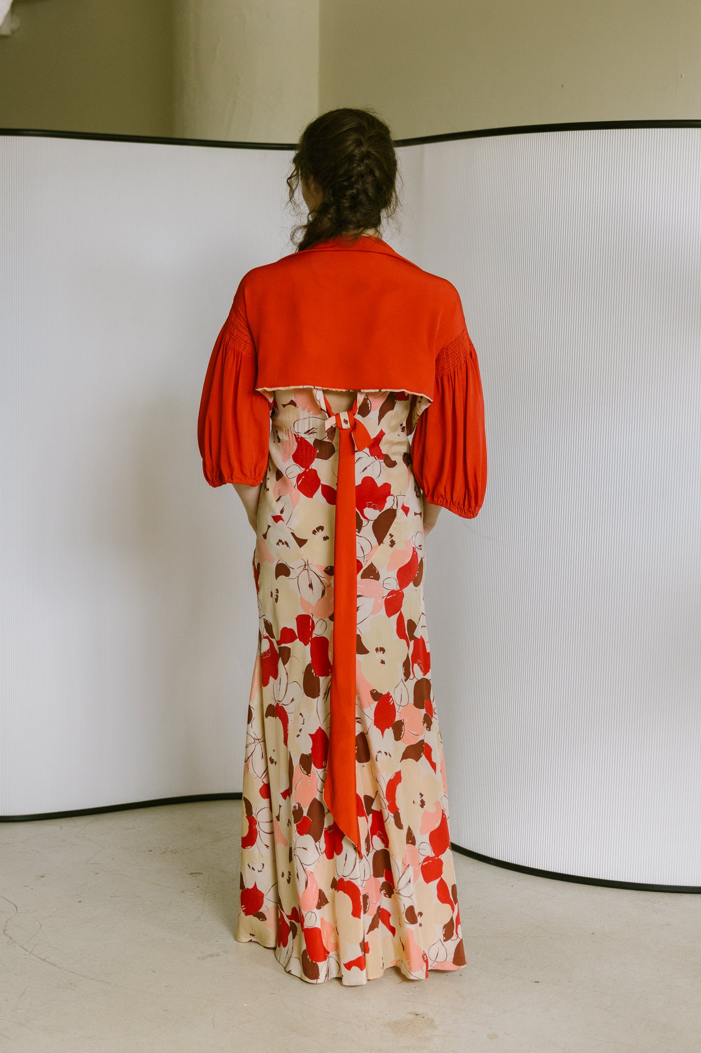 1930s silk crepe dress set