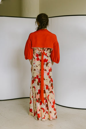 1930s silk crepe dress set