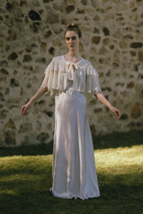 1920s silk lace bed jacket, Paris