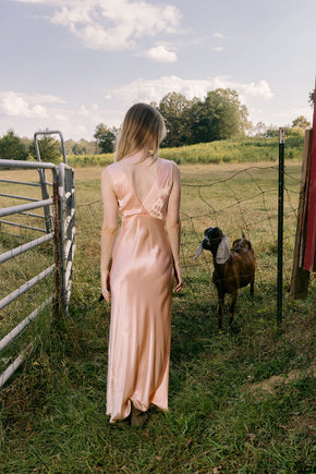 1930s satin chiffon lace nightgown