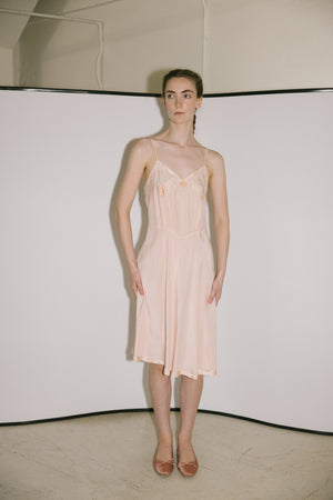 1930s silk monogrammed slip, France