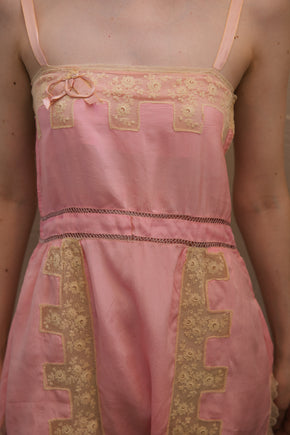 1920s magenta silk lingerie teddy