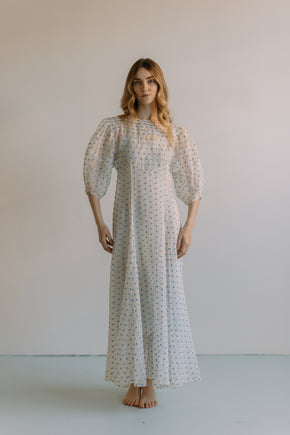 1930s Swiss dot organza gown