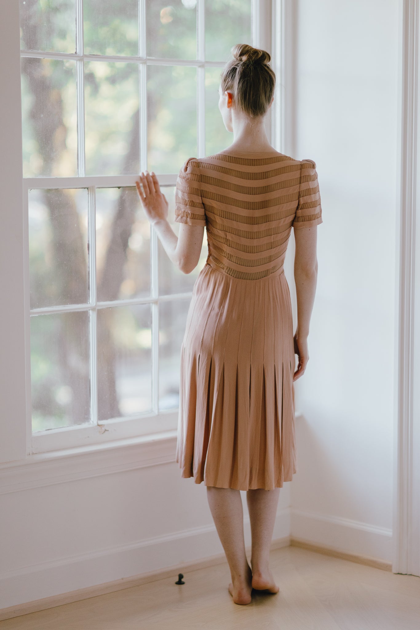 1930s rayon crepe day dress