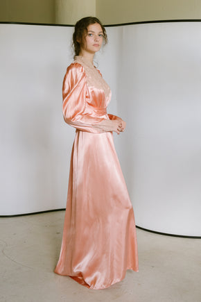 1940s satin dressing gown