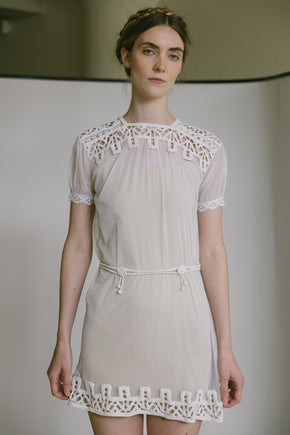 1900s French net tunic