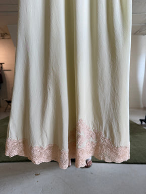 1930s pistachio silk lace slip