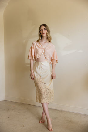 1930s silk lingerie bed jacket