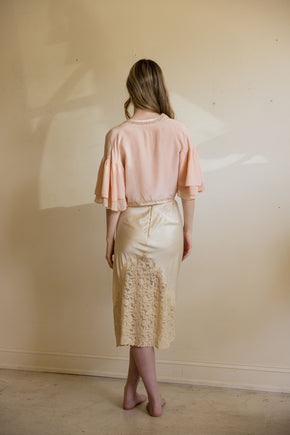 1930s silk lingerie bed jacket