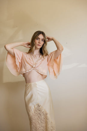 1930s silk lingerie bed jacket