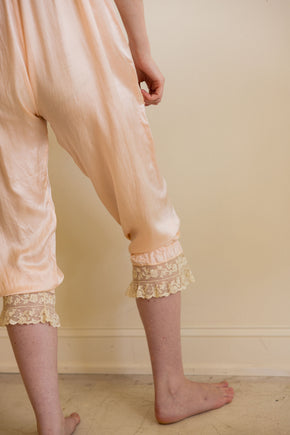 1930s lingerie silk lace jumpsuit