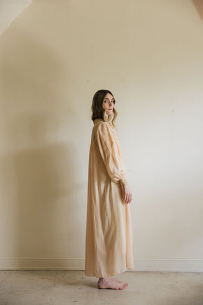 1930s crepe silk chiffon baby pink lingerie robe