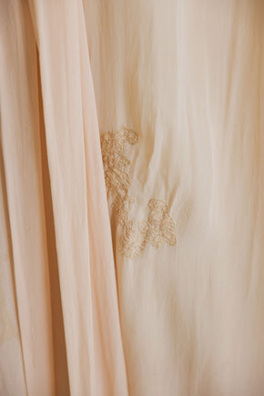1930s crepe silk chiffon baby pink lingerie robe