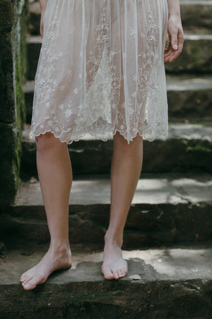 1920s net lace dropwaist dress