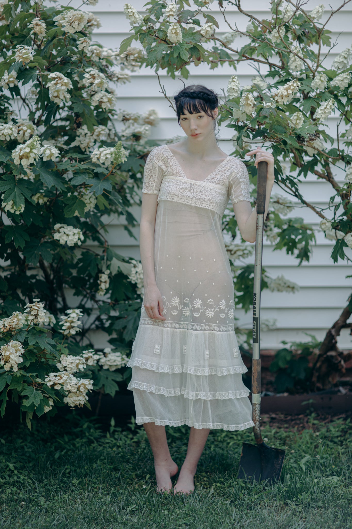 Antique 1920s embroidered french net dress Devore Vintage Antique 1920s embroidered french net dress Devore Vintage