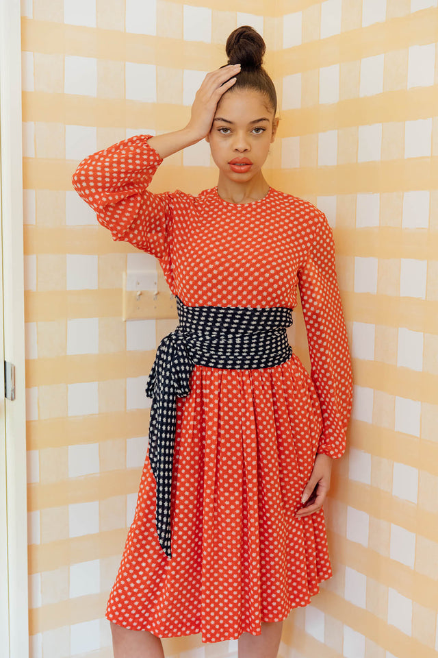 1970s Bill Blass crepe dress